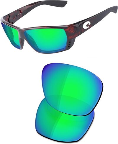 عدسات OSharp البديلة لنظارات Costa Del Mar Tuna Alley الشمسية - مستقطبة عالية الدقة، عاكسة، حماية من الأشعة فوق البنفسجية وملائمة تمامًا in Kuwait