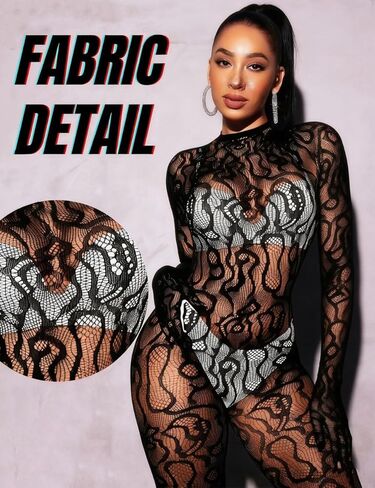 المرأة مثير شبكة صيد السمك ارتداءها الكامل، شبكة الدانتيل ملصق بذلة توهج حزب الهذيان ملابس، جوارب الجسم زي الهالوين in Kuwait