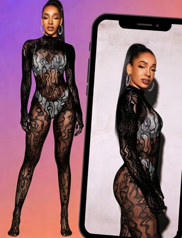 المرأة مثير شبكة صيد السمك ارتداءها الكامل، شبكة الدانتيل ملصق بذلة توهج حزب الهذيان ملابس، جوارب الجسم زي الهالوين in Kuwait