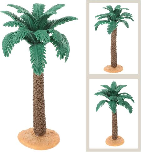 نماذج شجرة النخيل الواقعية من HOMSFOU قطعتان من أشجار PVC المصغرة لتزيين المناظر الطبيعية بنفسك in Saudi Arabia