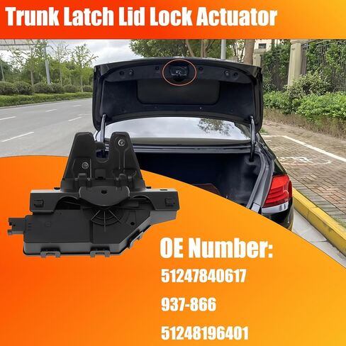 Trunk Latch Actuator for for BMW 3 Series 1999-2016, for 5 Series Z4 04-16, No. 51247840617, 937866 Tailgate Lock Assembly, Mechanism Liftgate Latch Actuator (Rear Door Hatch Latch) in Kuwait