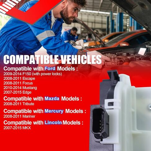 SMMS 9L3Z5426412A Door Lock Actuator Latch Sensor Rear Right for Ford F150, Escape, Focus, Mustang, Edge, for Mazda, for Mercury, for Lincoln, 2007-2015 Replaces OE: 937-631 in Saudi Arabia