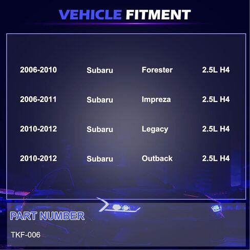 Engine Rebuild Overhaul Kit 2006-2012 2.5L EJ253 H4 SOHC 16V TKF-006 TCKWP304A in Kuwait