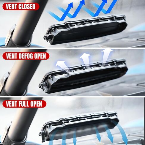 HAKA TOUGH UTV Windshield Vent Self Install Kit for Can Am Maverick X3 Accessories, Universal Adjustable Windscreen Ventilation Airflow Intake Vent for Polaris RZR/Kawasaki/H-onda, 2pcs in Saudi Arabia