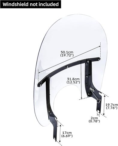 TCT-MOTORPARTS Windshield Windscreen Mounting Bracket Fit For Harley Road King FLHR Special FLHRXS CVO Road King 1994-2025 in Saudi Arabia