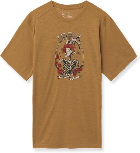 IBEX Merino Wool Journey Short Sleeve Graphic T-Shirt for Men | Lightweight Breathable Crewneck Tee for Hiking in Saudi Arabia