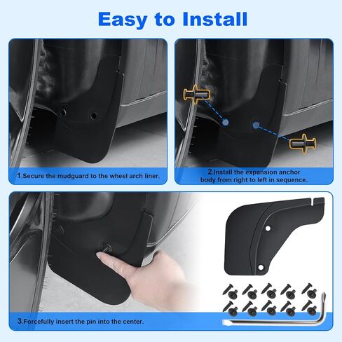 Paceray Mud Flaps for Tesla New Model Y Juniper 2026 Accessories, All-Weather Protection with No Drilling, Durable Mud Guards for Tesla New Model Y 2025 2026 Launch Exterior Accessories(Set of 4) in Saudi Arabia