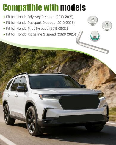 3Pcs Plug Screw Replace 06237-5J4-010, 9 Speed Transmission Drain Plug Bolt Oil Fill Screw Kit Fit for Honda Pilot Passport Odyssey Ridgeline MDX TLX 2016-2025, with L Wrench in Saudi Arabia