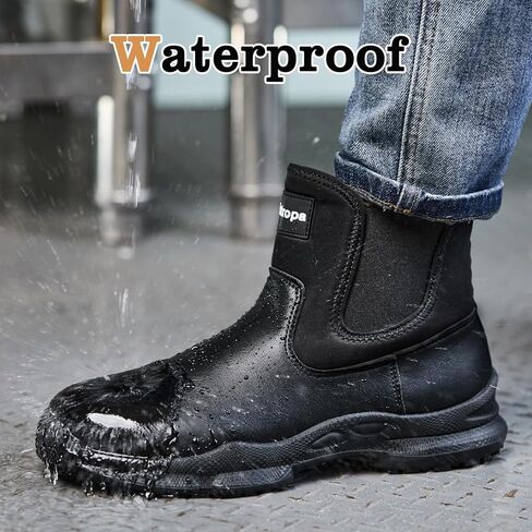 Nutropa Non Slip Work Boots for Men Waterproof Oil Resistant Lightweight for Food Service Shoes Kitchen Chef Shoes Casual Outdoor Walking Booties in Saudi Arabia