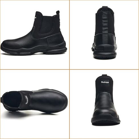 Nutropa Non Slip Work Boots for Men Waterproof Oil Resistant Lightweight for Food Service Shoes Kitchen Chef Shoes Casual Outdoor Walking Booties in Saudi Arabia