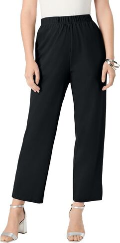 Roaman's Women's Plus Size Soft Knit Straight-Leg Capri Pant in Saudi Arabia