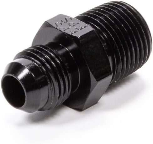 Fragola -6AN x 3/8 NPT Straight Adapter - Black in Saudi Arabia