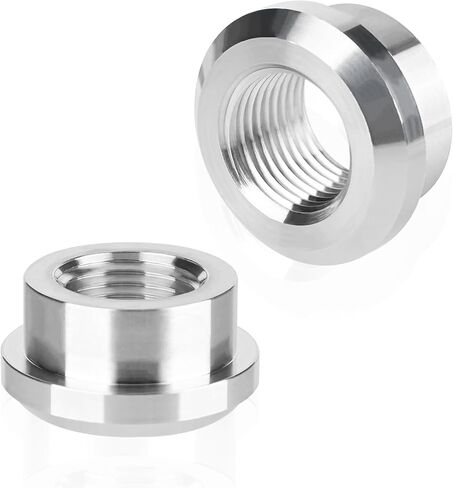 3/4" NPT Female Weld On Bung 3/4" NPT Weldable Fuel Tank Fitting, Aluminum Pipe Thread Pipe Fitting Adapter Car Accessories,Use With Fuel, Oil, Gas and Water (2 Pack -3/4 NPT) in Saudi Arabia