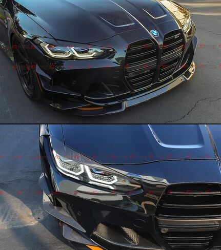 Real Carbon Fiber Headlight Cover Eyelid Eyebrow Compatible for 2021-2024 BMW G80 M3 G82 G83 M4 G22 G26 i4 in Saudi Arabia