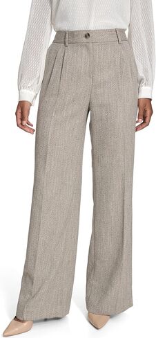 Calvin Klein Women's High Rise Wide Leg Pleated Pant in Saudi Arabia