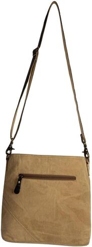 Myra Bag Vintage Purse - Sundown River Crossbody Bag for Women, Woven Patchwork Canvas, Tribal Upcycled Woven, Leather Accents, Print Design in Saudi Arabia
