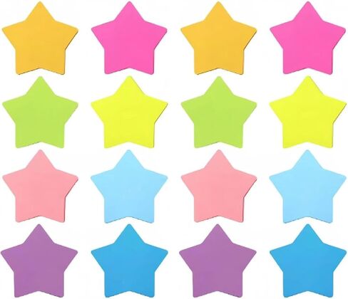 16set 480pcs Star Sticky Notes,Bright Colorful Sticky Pad 2 Set Self Sticky Note Pads,Paper Cut Outs Decorations for Classroom DIY Crafts Projects Party Supplies Multicolored. in Saudi Arabia
