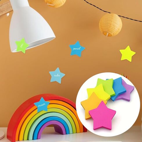 16set 480pcs Star Sticky Notes,Bright Colorful Sticky Pad 2 Set Self Sticky Note Pads,Paper Cut Outs Decorations for Classroom DIY Crafts Projects Party Supplies Multicolored. in Saudi Arabia
