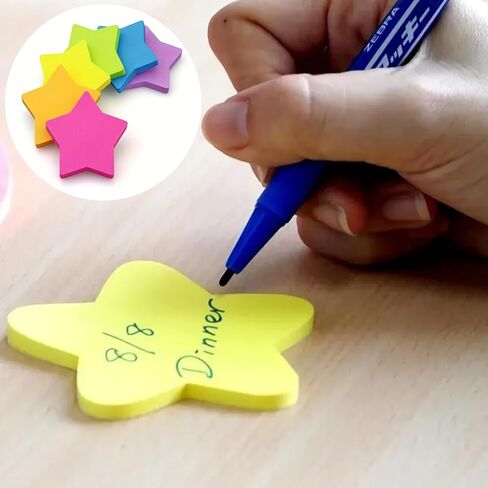 16set 480pcs Star Sticky Notes,Bright Colorful Sticky Pad 2 Set Self Sticky Note Pads,Paper Cut Outs Decorations for Classroom DIY Crafts Projects Party Supplies Multicolored. in Saudi Arabia