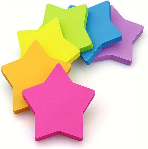 16set 480pcs Star Sticky Notes,Bright Colorful Sticky Pad 2 Set Self Sticky Note Pads,Paper Cut Outs Decorations for Classroom DIY Crafts Projects Party Supplies Multicolored. in Saudi Arabia