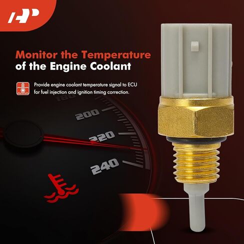 مستشعر درجة حرارة سائل تبريد المحرك A-Premium [2 دبابيس] متوافق مع Honda Civic 03-05، Accord 03-07، Pilot 05-08، Odyssey 05-10، Ridgeline 06-08 & Acura MDX 03-06، TL 04-08، RL 05-08 in Kuwait