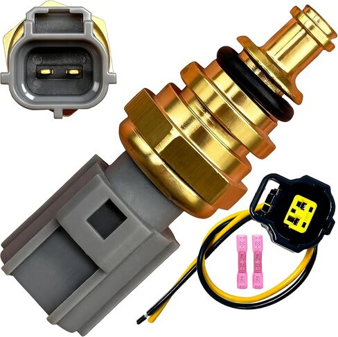 مستشعر درجة حرارة سائل التبريد 3L8Z12A648A مع موصل السرج 3U2Z14S411HYA - متوافق مع Ford Escape/Fusion/Focus/Ranger، Lincoln MKZ/MKT، Mazda Tribute/B-Series، Mercury Mariner (موديلات 21-01) in Saudi Arabia