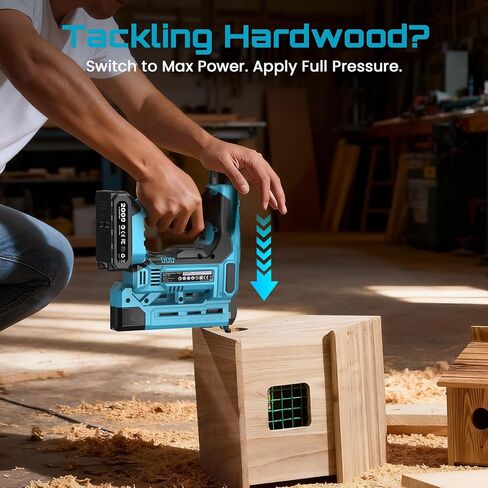 Seesii Nail Gun يعمل بالبطارية - مسدس أظافر لاسلكي مع بطارية 4Ah للنجارة والتأطير والمشاريع اليدوية، مقاس 18، 2 × 21 فولت بحد أقصى بطاريات ليثيوم أيون، شاحن و1000 مسمار براد متضمن in Kuwait