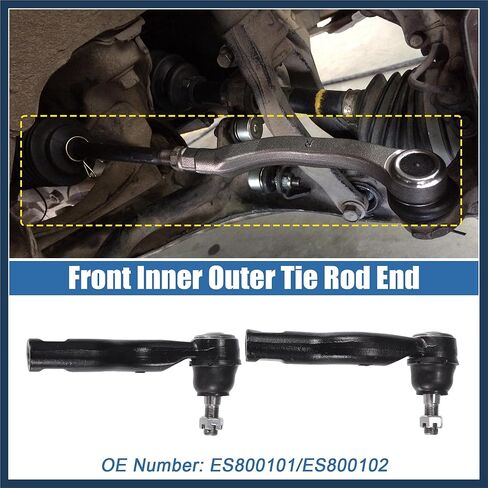 2pcs Front Outer Tie Rod Ends Kit Suspension Steering Tie Rod End for Ford Fusion for Lincoln MKZ for Mercury Milan Drag Link No.ES800101/ES800102 Stylish Design in Saudi Arabia