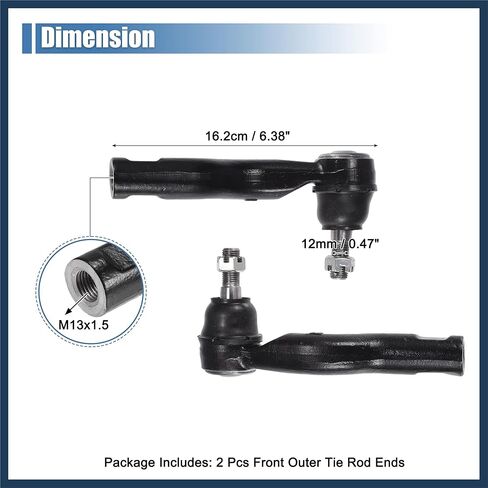 2pcs Front Outer Tie Rod Ends Kit Suspension Steering Tie Rod End for Ford Fusion for Lincoln MKZ for Mercury Milan Drag Link No.ES800101/ES800102 Stylish Design in Saudi Arabia