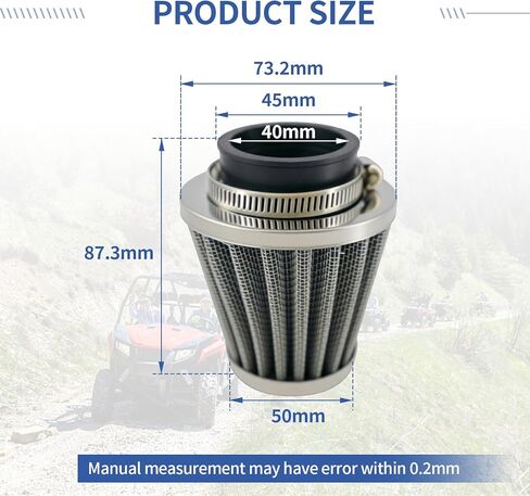 38mm 39mm 40mm POD Air Filter Fit for 50cc 70cc 90cc 110cc 125cc 150cc 200cc Motorcycle for Dirt Pocket Bikes ATVs Pit Bikes, Scooters and Mopeds in Kuwait