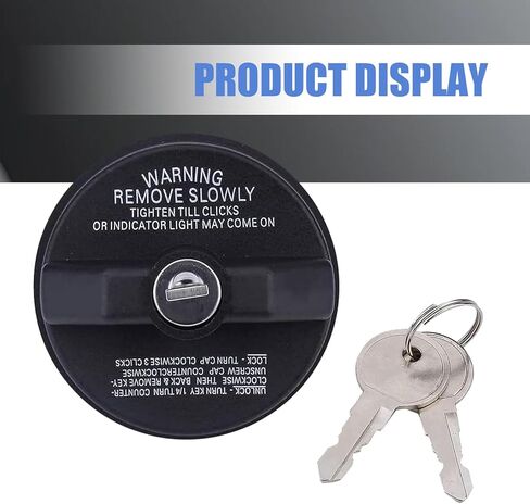 Car Locking Gas Cap, Sealed & Waterproof Vehicle Fuel Tank Cap, Locking-style Fuel Tank Seal Tool with Key, Compatible with Chevy, GMC, Nissan, Honda Toyota 10504 31780 77300-47020 (Black) in Saudi Arabia