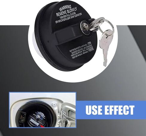 Car Locking Gas Cap, Sealed & Waterproof Vehicle Fuel Tank Cap, Locking-style Fuel Tank Seal Tool with Key, Compatible with Chevy, GMC, Nissan, Honda Toyota 10504 31780 77300-47020 (Black) in Saudi Arabia