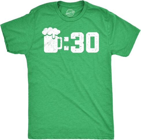 Mens Beer Thirty T Shirt Funny Drinking Saint Patricks Day Sarcastic Irish Tee in Saudi Arabia