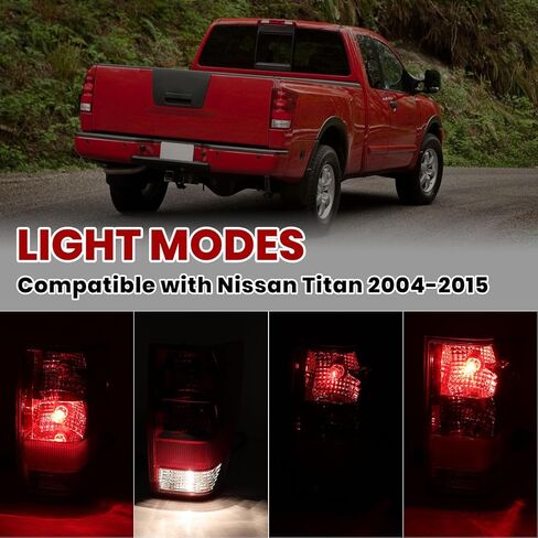 ضوء خلفي متوافق مع 2004-2015 Nissan Titan مع مصابيح وحزام خلفي للمصباح الخلفي يحل محل 26550ZH225 NI2801161 (جانب الركاب الأيمن) in Kuwait