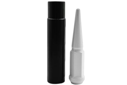 24 Pc Powder Coated Gloss White Spike Lug Nuts | M14x1.5 | 4.5 inch Tall | 1 Piece Construction | Compatible with Silverado Sierra Tahoe Suburban Silverado Blazer Colorado + More in Saudi Arabia