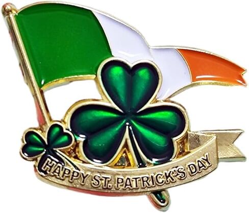 St Patrick's Day Lapel Pin Badge Brooch Shamrock Irish Lucky Clover Celebration Gifts Decoration in Kuwait