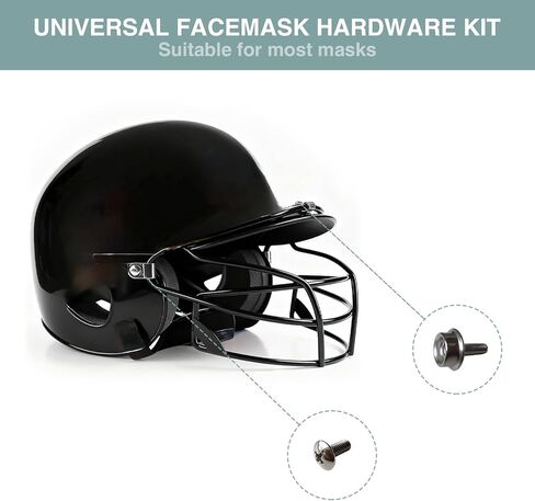 مجموعة 24 قطعة من براغي قناع الوجه الرياضي الجليدي، براغي خوذة كرة القدم، قطع غيار أجهزة البيسبول العالمية لقناع الوجه اللينة، طقم إصلاح خوذة الصيادين سهل التركيب in Kuwait