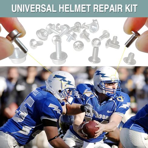 مجموعة 24 قطعة من براغي قناع الوجه الرياضي الجليدي، براغي خوذة كرة القدم، قطع غيار أجهزة البيسبول العالمية لقناع الوجه اللينة، طقم إصلاح خوذة الصيادين سهل التركيب in Kuwait