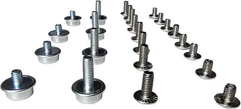 مجموعة 24 قطعة من براغي قناع الوجه الرياضي الجليدي، براغي خوذة كرة القدم، قطع غيار أجهزة البيسبول العالمية لقناع الوجه اللينة، طقم إصلاح خوذة الصيادين سهل التركيب in Kuwait