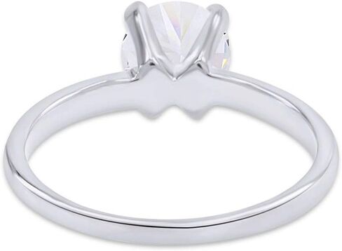 Jewel Zone US Round White Cubic Zirconia Anniversary Solitaire Ring in 925 Sterling Silver (0.25 Carat) in Saudi Arabia