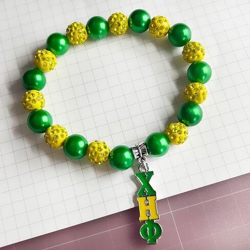 تشي ايتا فاي نادي نسائي رسالة سحر الأصفر الأخضر حجر الراين الخرز سوار الأخوة الصداقة هدية تذكارية مجوهرات سوار in Kuwait