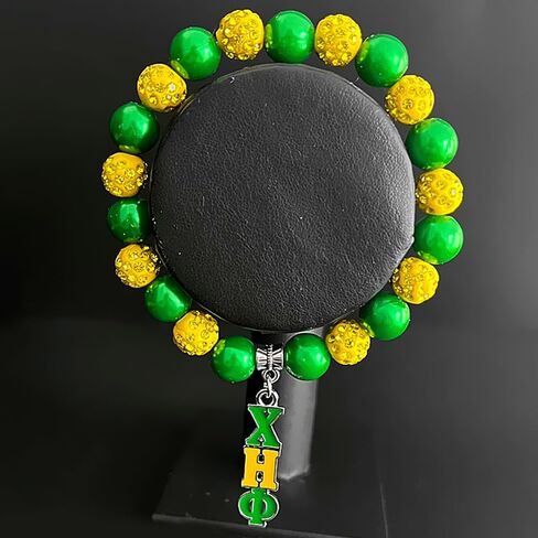 تشي ايتا فاي نادي نسائي رسالة سحر الأصفر الأخضر حجر الراين الخرز سوار الأخوة الصداقة هدية تذكارية مجوهرات سوار in Kuwait
