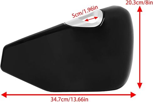 ABS Plastic Side Covers Panel Battery Cover Side Covers Fits For Harley Davidson Sportster Models 2014-2021 XL883 1200 X48(Right Side-Black) in Kuwait