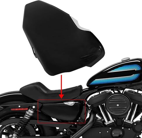 ABS Plastic Side Covers Panel Battery Cover Side Covers Fits For Harley Davidson Sportster Models 2014-2021 XL883 1200 X48(Right Side-Black) in Kuwait