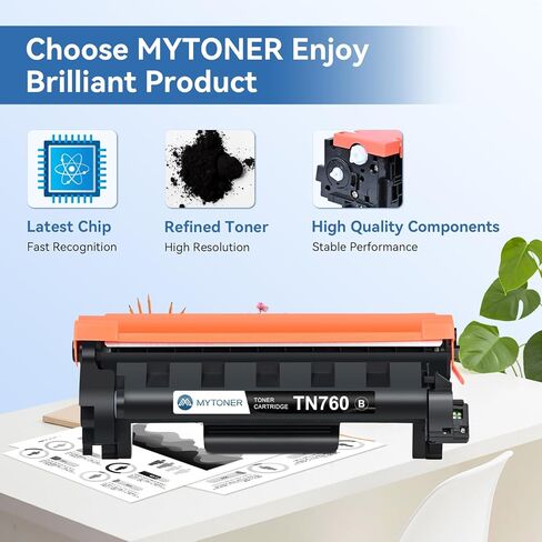 MYTONER Compatible Toner Cartridges Replacement for Brother TN760 TN-760 DR730 Drum Unit TN730 TN-730 for MFC-L2750DW MFC-L2690DW MFC-L2710DW MFC-L2717DW HL-L2350DW Printer (2 Packs Toner, 1 Drum) in Kuwait
