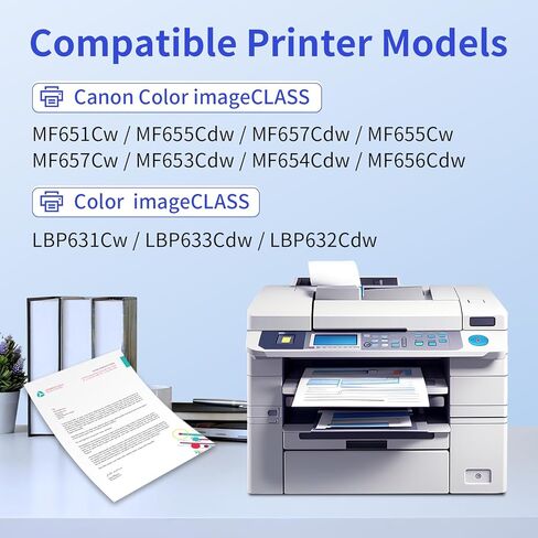 مجموعة خراطيش الحبر myCartridge 067 MF656Cdw MF654Cdw المتوافقة مع حبر Canon 067 067H لحبر الطابعة Color ImageCLASS LBP633Cdw LBP632Cdw MF652Cdw MF653Cdw، 4 عبوات in Saudi Arabia