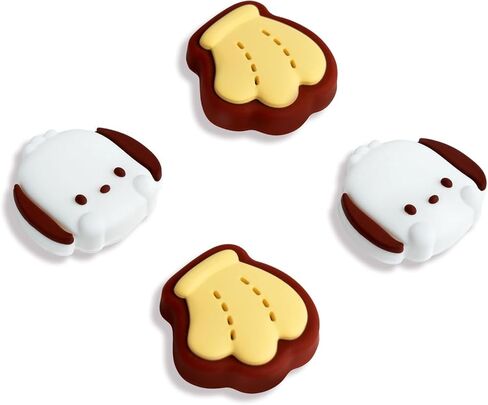 أغطية قبضة الإبهام من سويتش، 4 قطع من غطاء عصا التحكم السيليكون الناعم، غطاء عصا تناظرية لطيف متوافق مع نينتندو سويتش/OLED/Lite in Kuwait