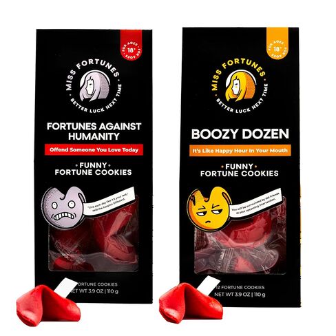 Ironic T'rump Fortune Cookies, 12 Red White And Blue Cookies With Messages From Dear Leader Himself, Satirical Fortunes Written By Professional Comedy Writers, Get Some Before They're Banned! in Saudi Arabia