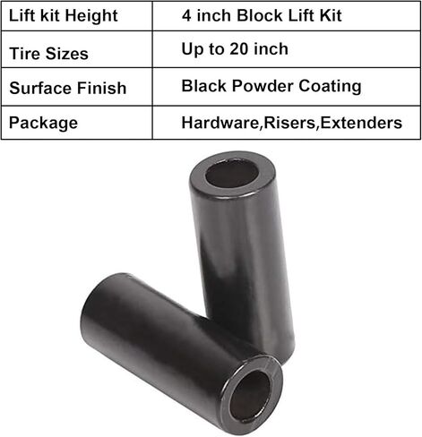 مجموعات رفع الكتل مقاس 4 بوصات متوافقة مع إطارات Yamaha 1985-1994 G2 G9 التي تعمل بالغاز والكهرباء لعربة الجولف ATV UTV مقاس 20 بوصة in Kuwait