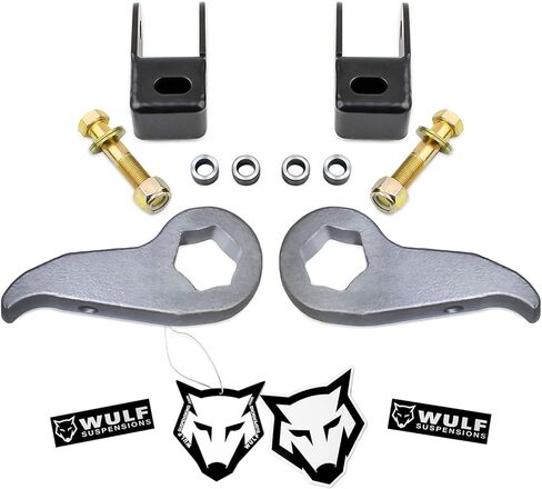 Wulf 3" Adj Front Leveling Lift Kit compatible with 2011-2019 Chevy Silverado GMC Sierra 2500 3500 HD 8LUG 2WD 4X4 in Saudi Arabia